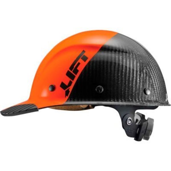 Lift Safety Lift Safety DAX Carbon Fiber Cap Brim 50-50, Orange/Black HDC50C-19OC